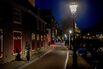 A view of an empty street at the world famous red light