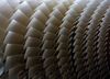 A turbine blade for a gas fired turbine, manufactured by Mitsubishi Heavy Industries Ltd., is seen at Tokyo Electric Power Co.'s (Tepco) combined cycle thermal power station in Kawasaki, Kanagawa Prefecture, Japan, on Thursday, Aug. 21, 2014. The company opened the plant to the media as the heat recovery steam generator (HRSG) module was installed at the plant's new generator unit currently under construction.
