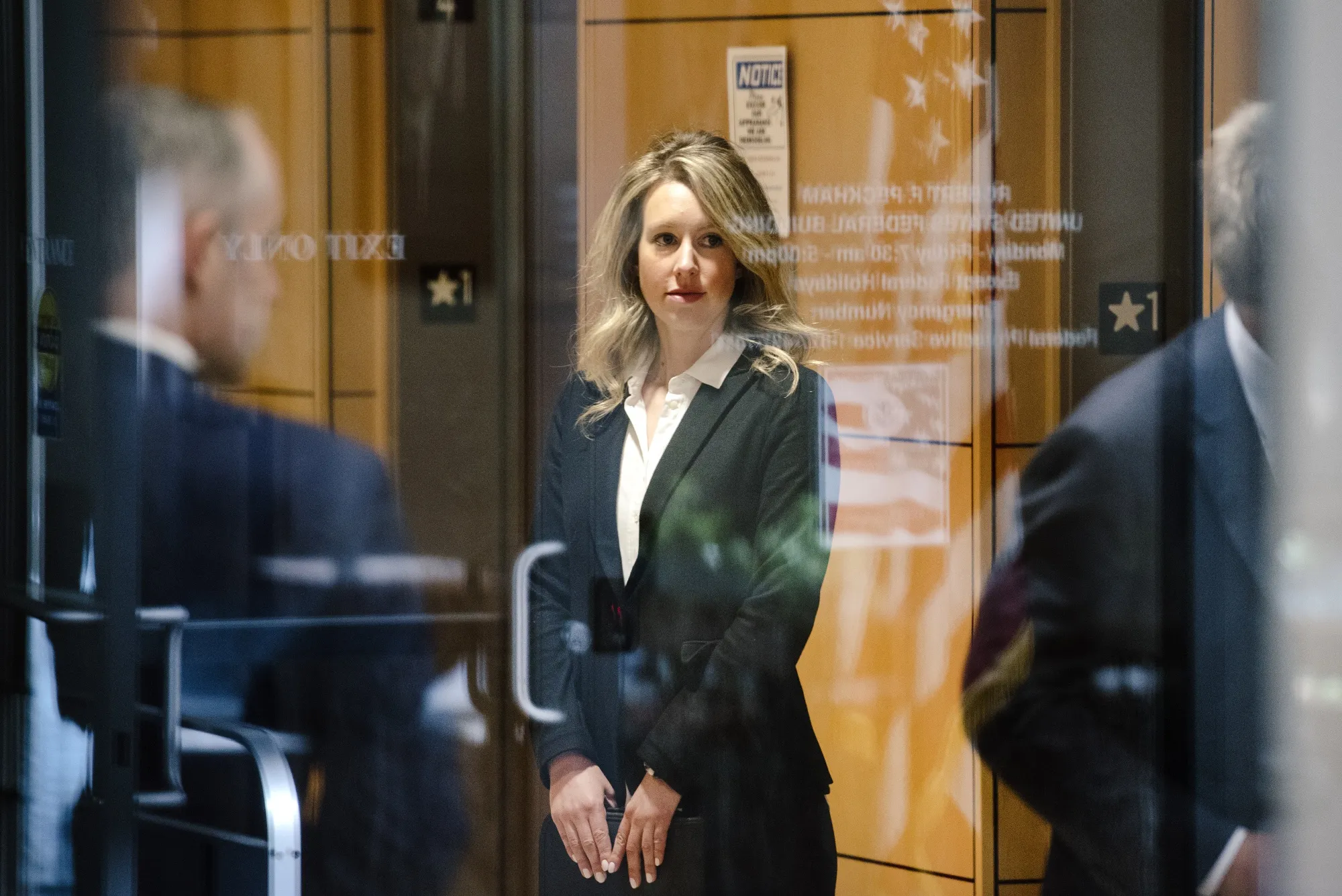 Elizabeth Holmes arrives at federal court in San Jose, California on Oct. 2.