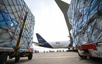 Cargo is loaded onto a Lufthansa freighter at Frankfurt airport in November.