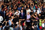 Najib Razak, Malaysia's former prime minister, center, leaves the Kuala Lumpur Courts Complex in Kuala Lumpur, Malaysia, on July 4, 2018.&nbsp;
