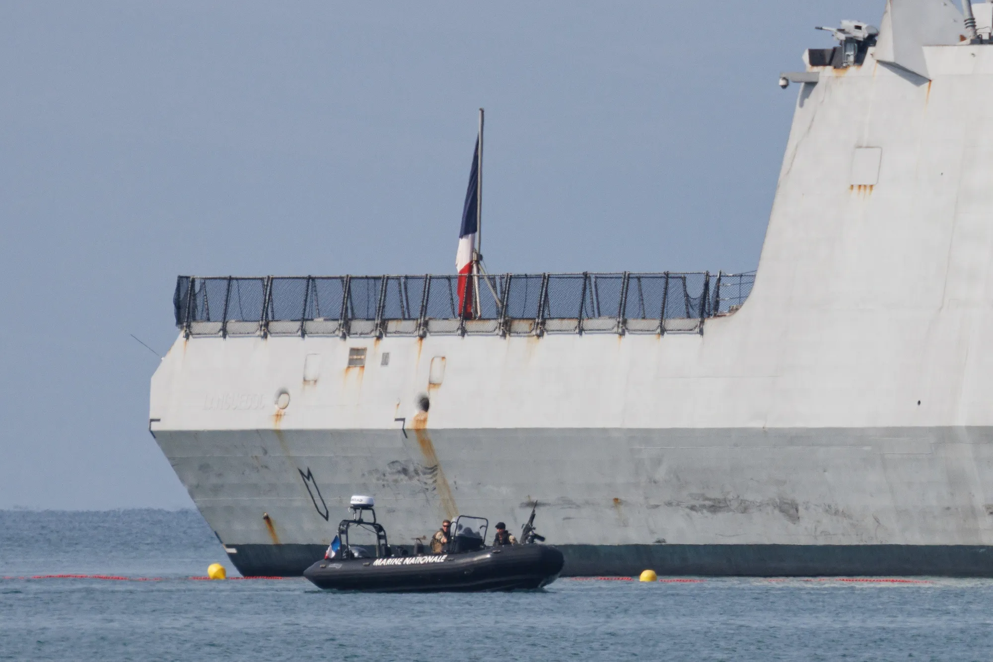The French navy patrol ship, FS Languedoc,&nbsp;in Djibouti.