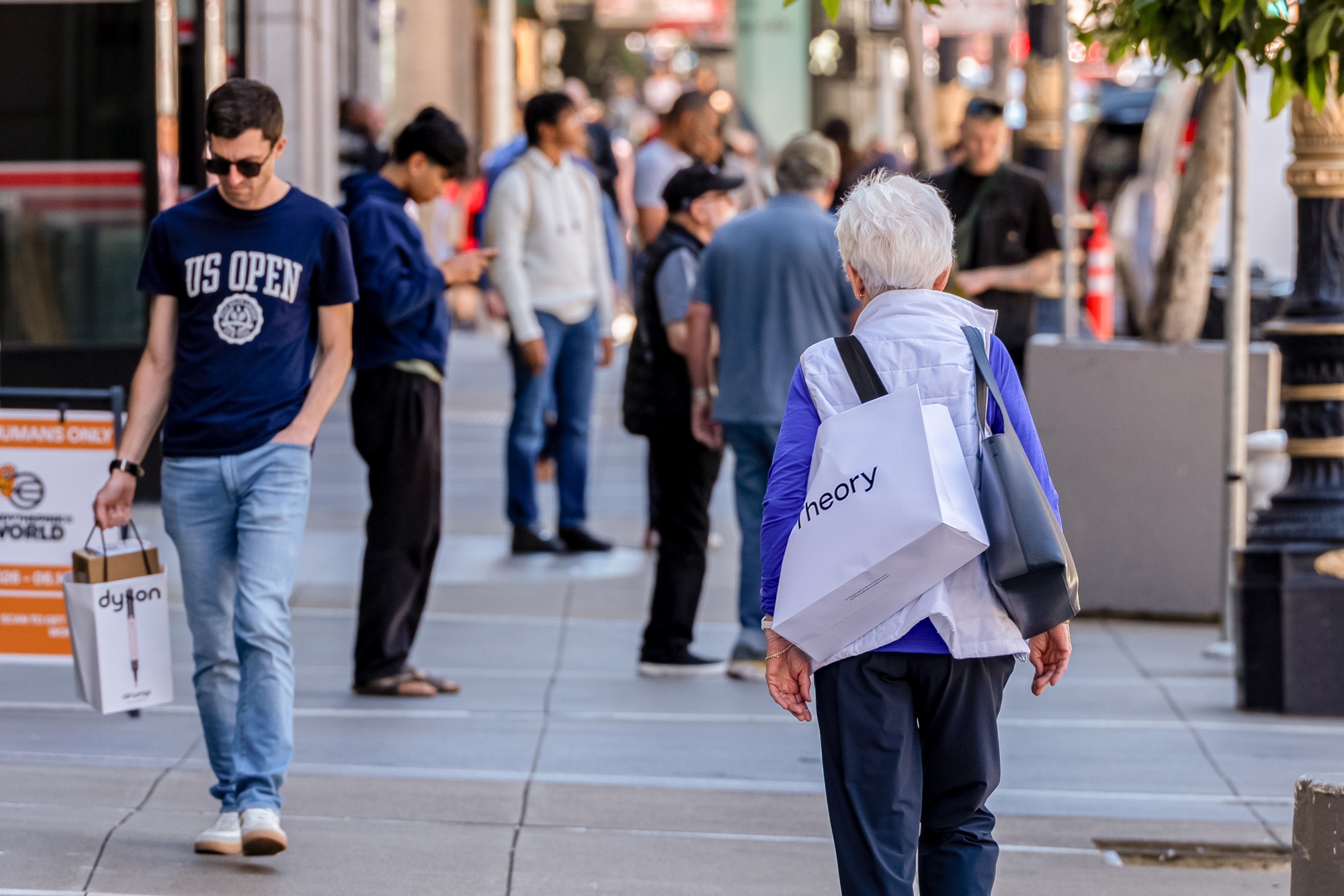 Shoppers on the streets of San Francisco.