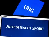 In this photo illustration United Health Group Inc. logo