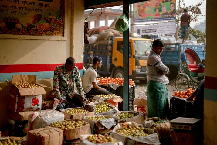 General Economy in Dhaka As Bangladesh Raises Key Rate a Quarter Point to Curb Inflation