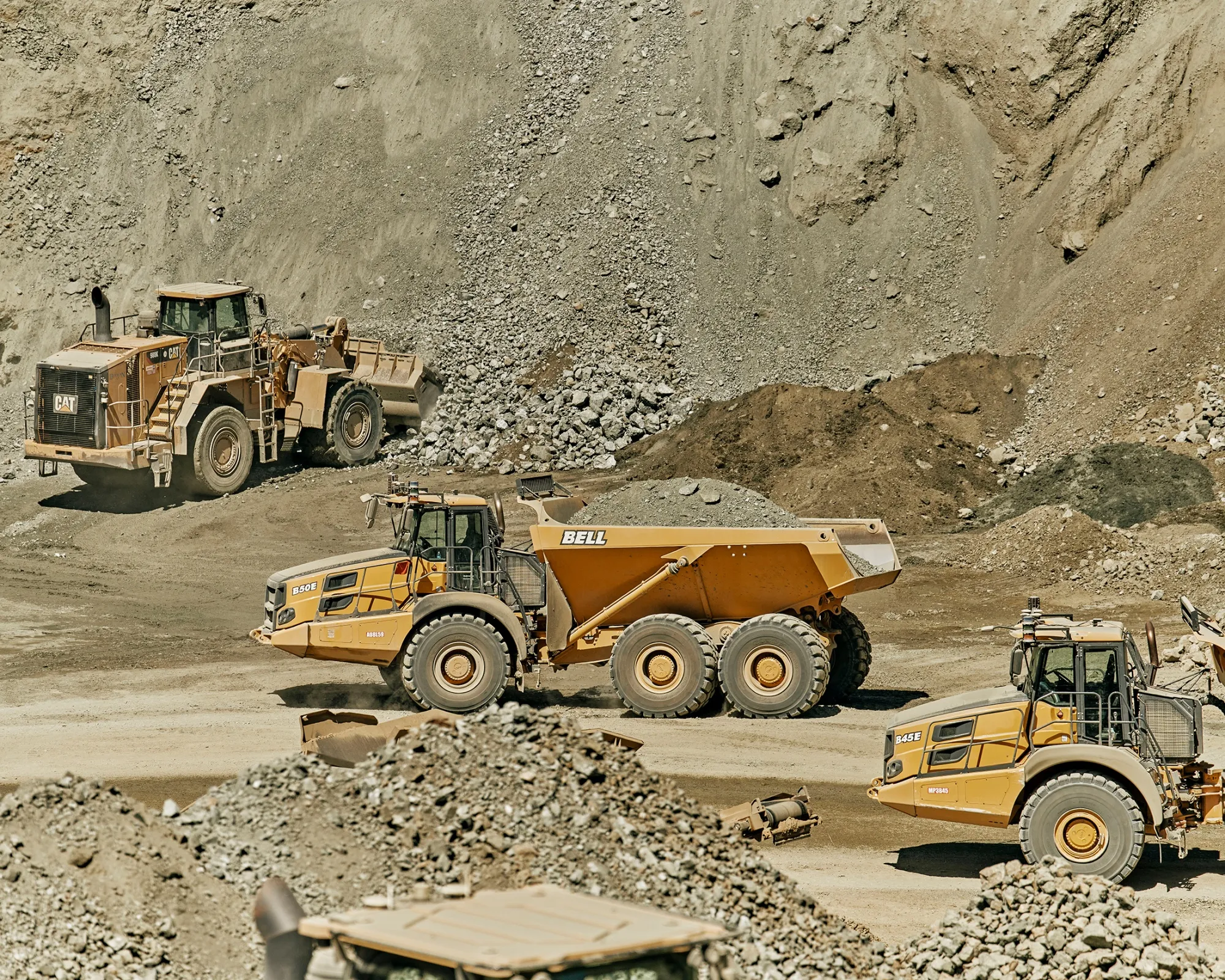 A Pronto-equipped self-driving dump truck at a quarry in Santa Rosa, California.