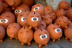 Piggy banks on sale in Valencia, Spain