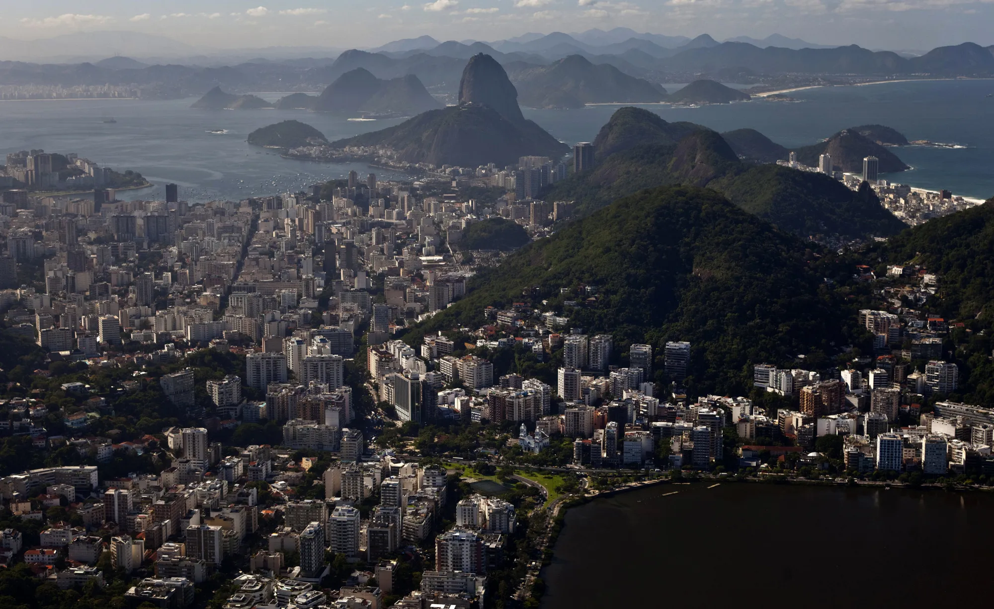 Aerial Views Of The Rio De Janeiro Skyline And Beaches As Brazil Swap Rates Drop After Inflation Report