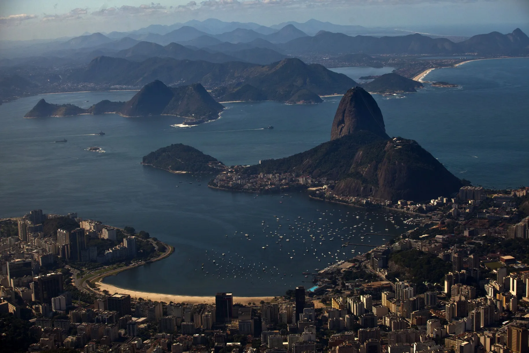 Aerial Views Of The Rio De Janeiro Skyline And Beaches As Brazil Swap Rates Drop After Inflation Report