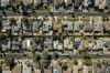 An aerial photograph of Lancaster, California homes.