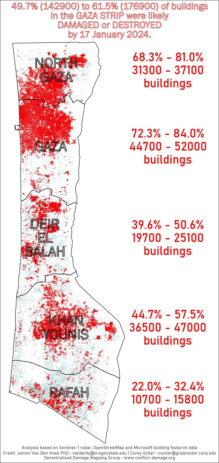 MapLab: Mapping Gaza's Destruction - Bloomberg