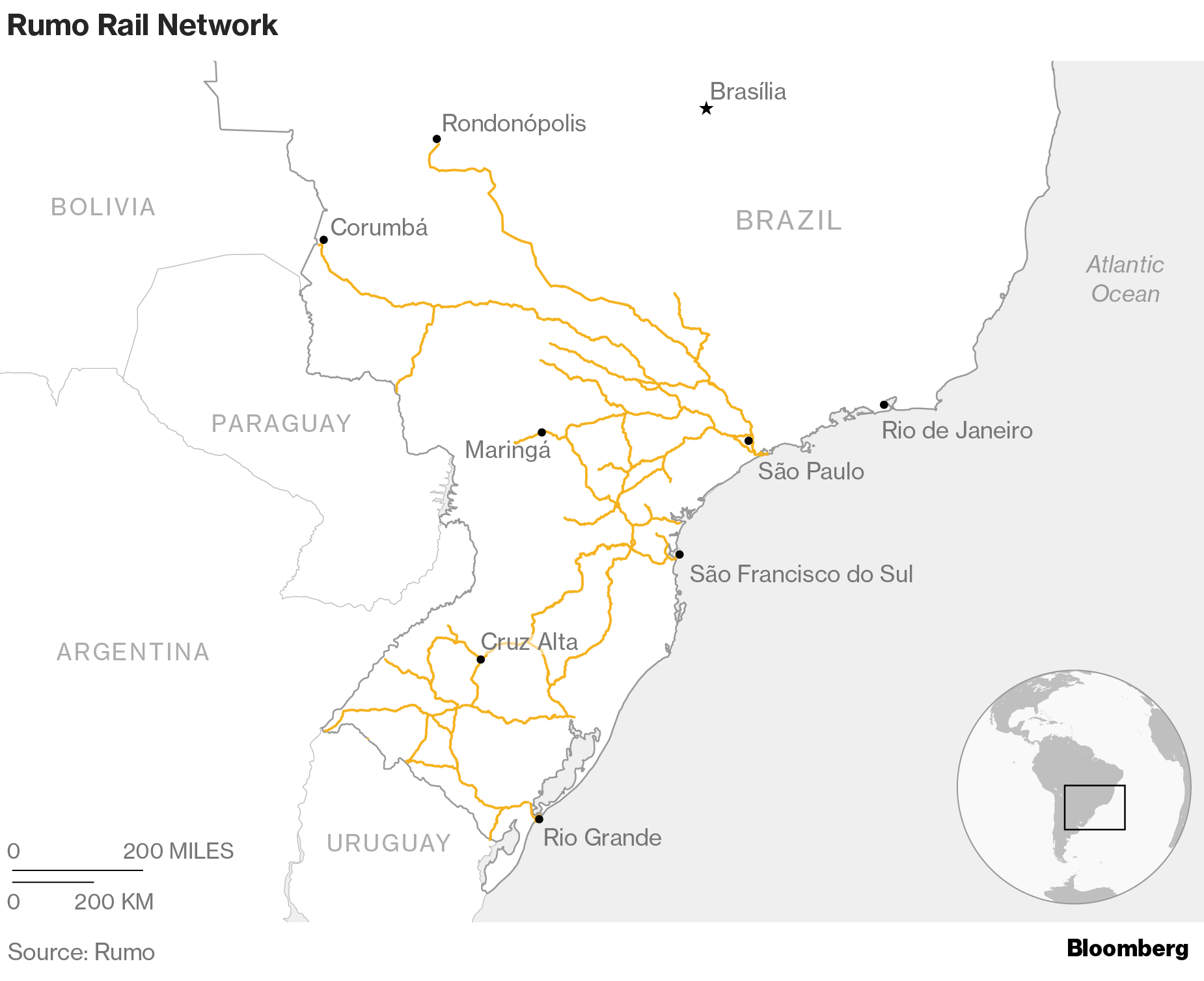 Brazil Rumo Bunge Railroad Export Contracts Bloomberg