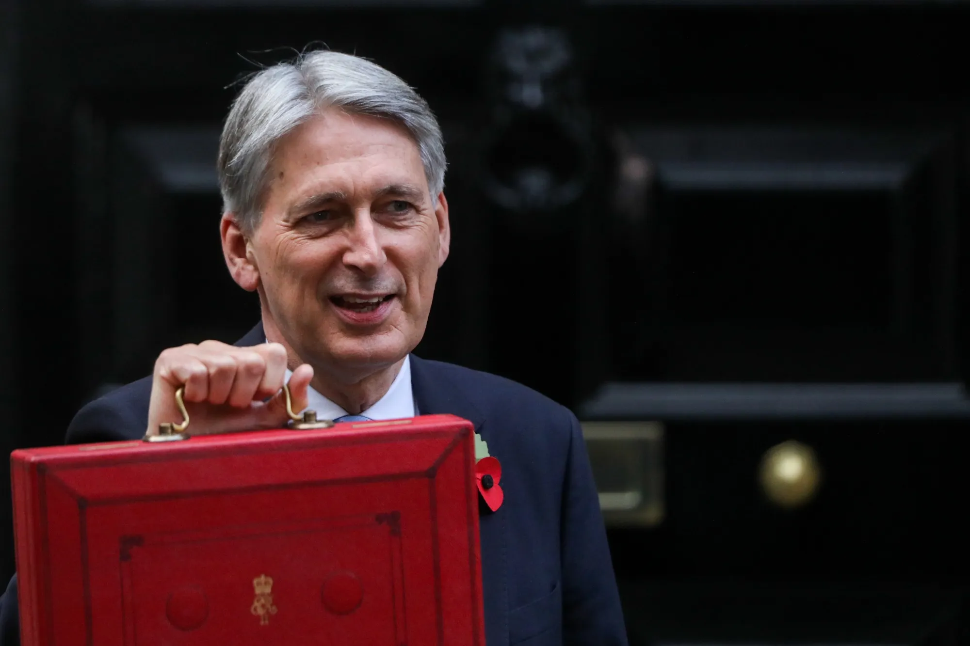 Chancellor of the Exchequer Philip Hammond before presenting the annual budget statement in Parliament.