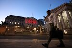 The Bank of England in the City of London. 