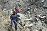 Rescue workers at the site of the Germanwings plane crash near the French Alps in March 2015.