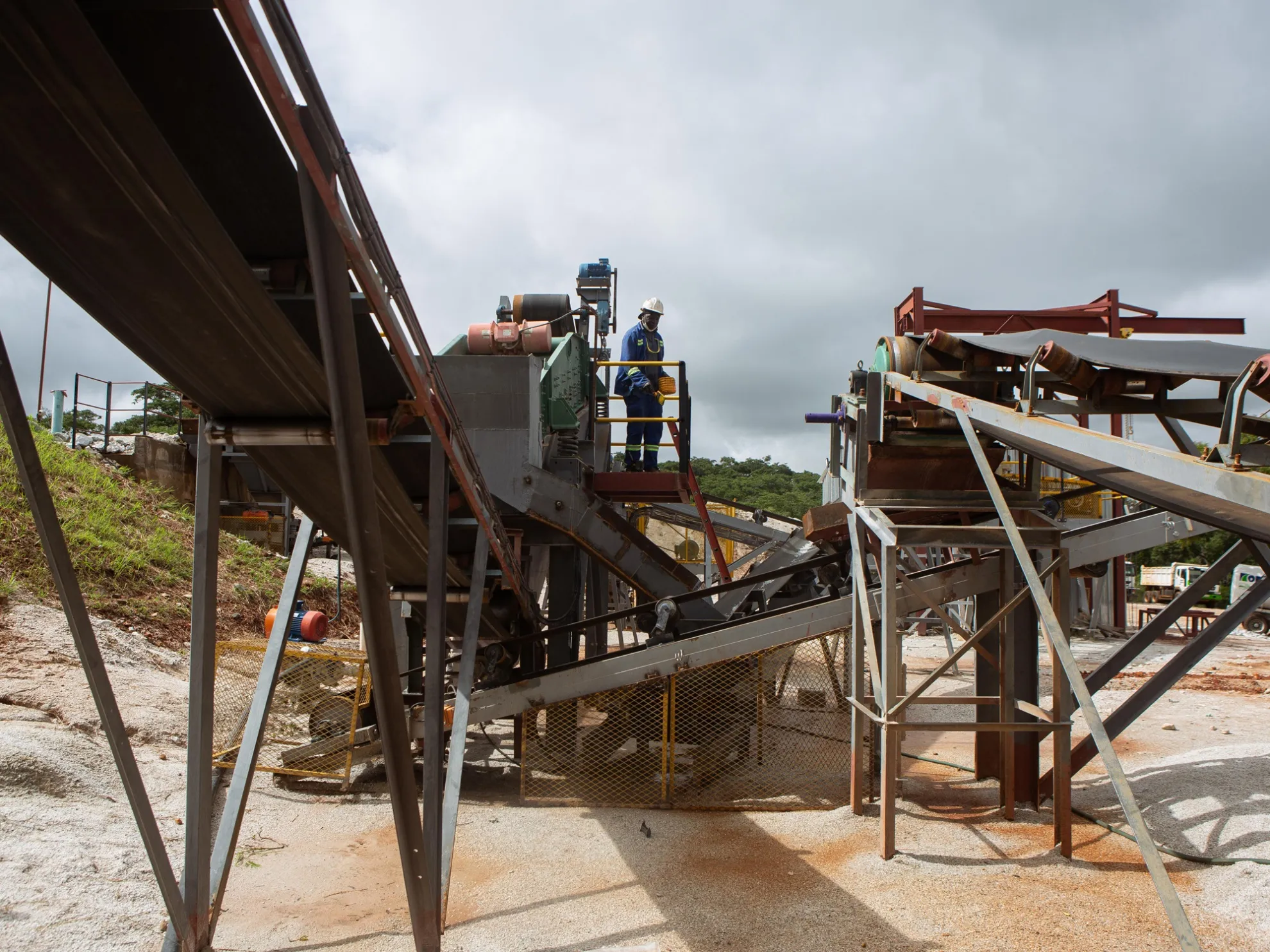 A worker at a lithium mine in Goromonzi, Zimbabwe in January.