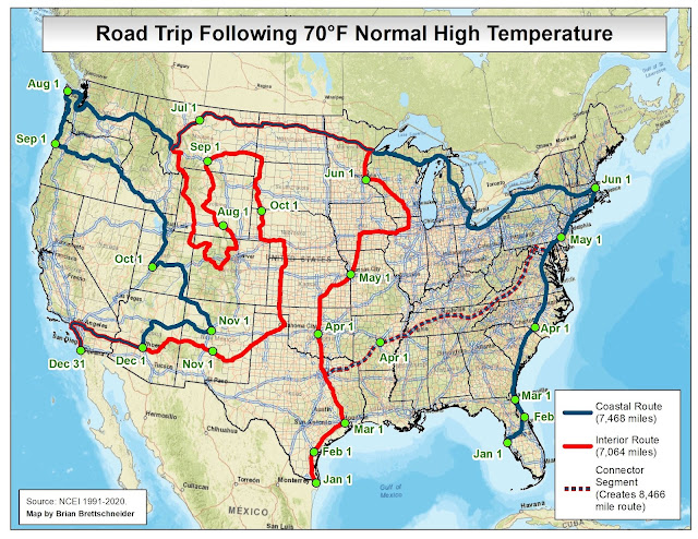 Road Trip Travel Map