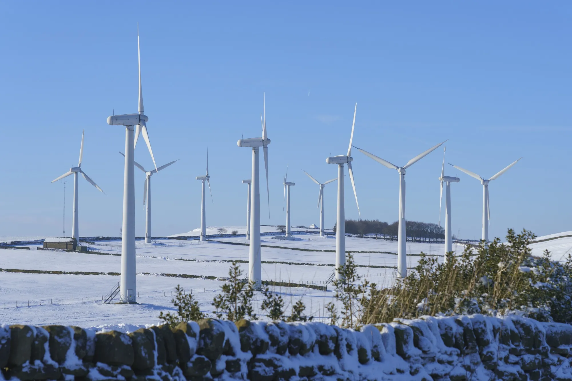 Low wind has pushed up power prices across Europe this winter.