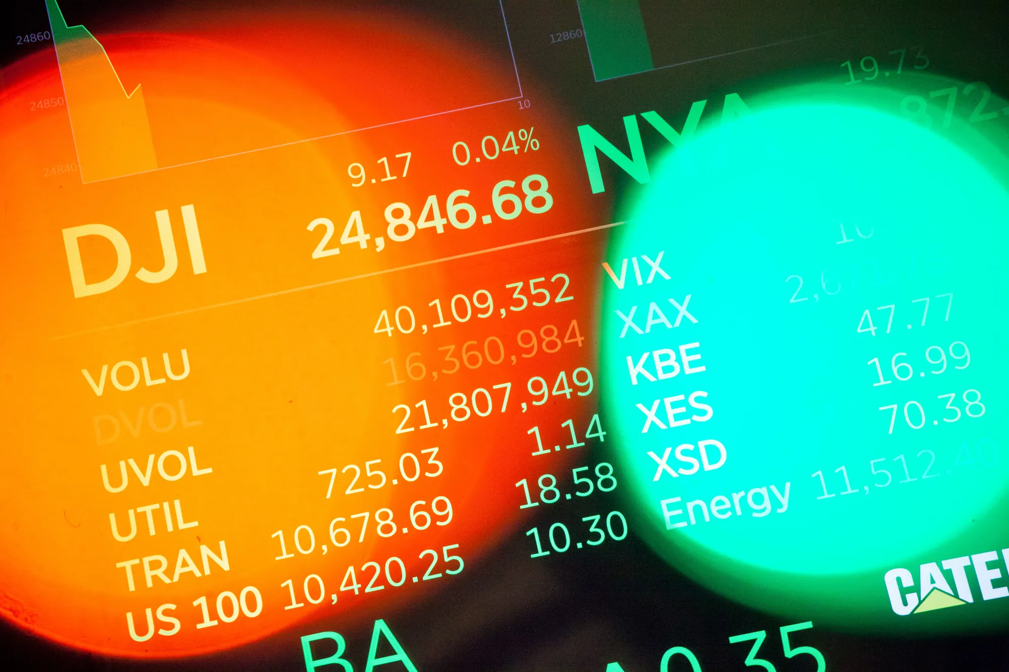 A monitor displays stock information on the floor of the New York Stock Exchange (NYSE) in New York, U.S., on Friday, Dec. 29, 2017. U.S. stocks fluctuated in thin trading on the final market day of 2017, while the dollar's slump continued as the euro headed for its best annual performance in 14 years.