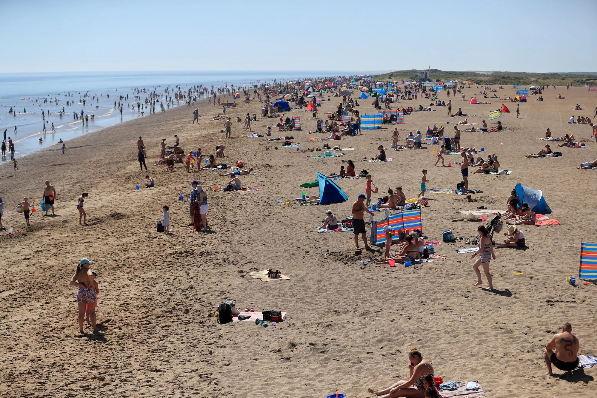 Sunbathers in Skegness.