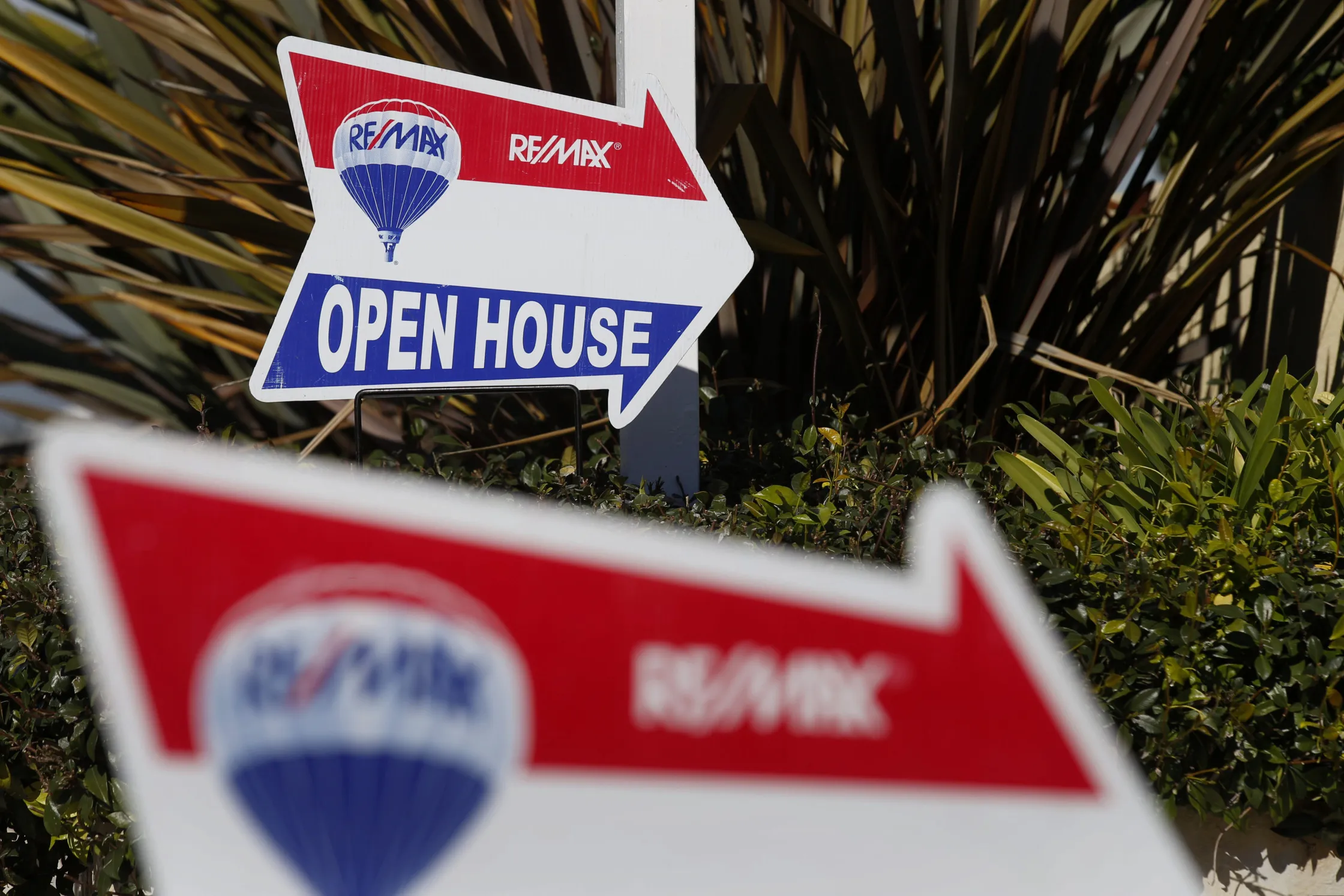 RE/MAX Holdings Inc. signage&nbsp;outside an open house in Redondo Beach, California.