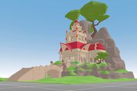 A temple concept in Decentraland.