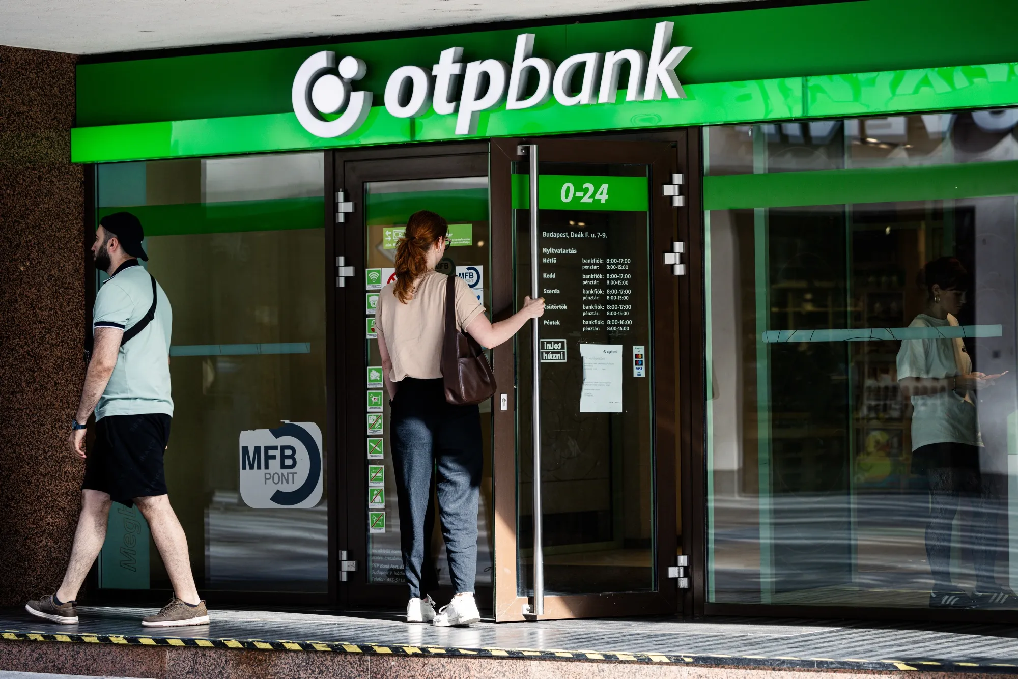 An Otp Bank Nyrt bank branch in Budapest, Hungary.