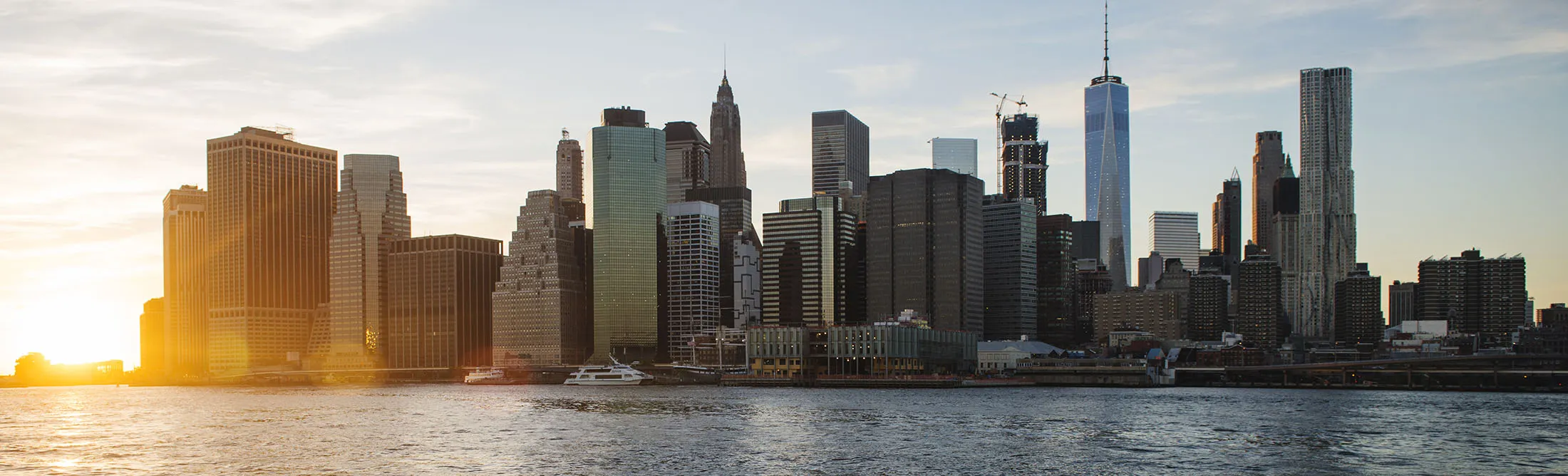 Manhattan’s cityscape at day’s end, in&nbsp;New York.