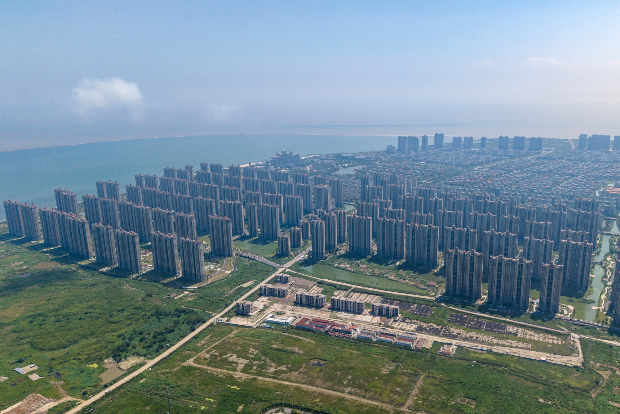 The semi-abandoned “Life in Venice” housing complex in Qidong. China is facing its longest property downturn on record, with home prices down sharply from peak levels.
