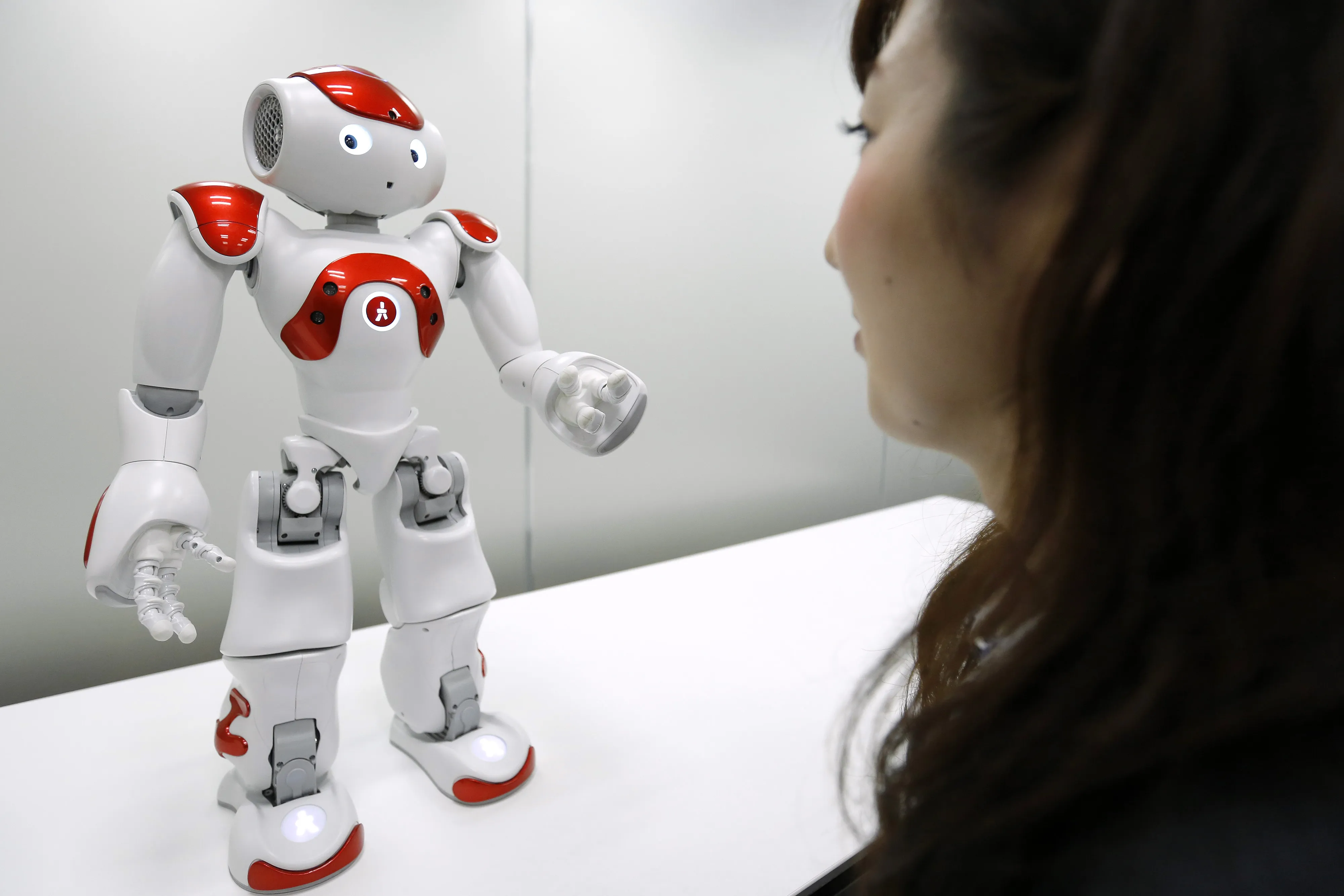 Bank Of Tokyo Mitsubishi UFJ Ltd. Demonstrates Nao Robot Clerk To Be Used In Bank Branches