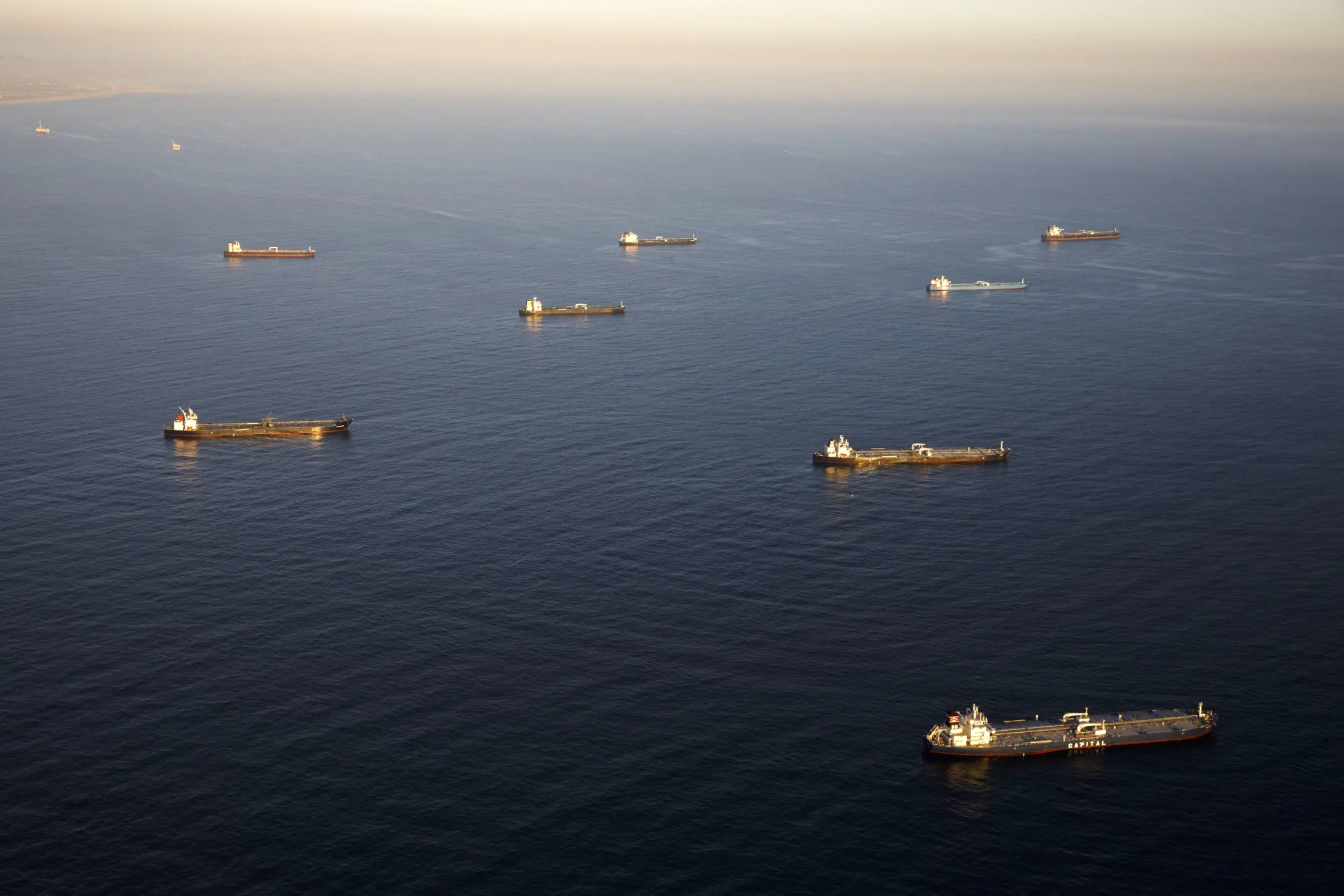 Oil Glut Creates Huge Pile-Up Of Tankers Off West Coast Shores 