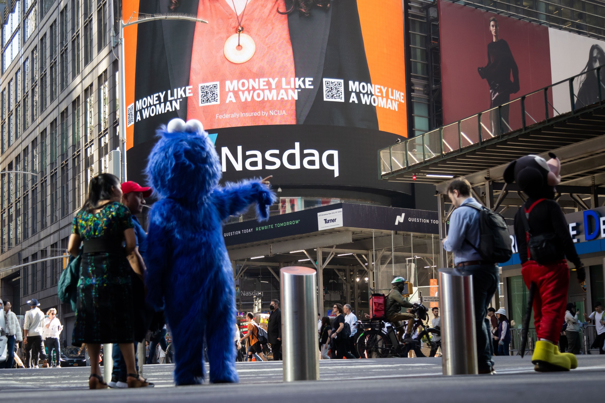 The Nasdaq MarketSite in New York, US, on Wednesday, Nov. 6, 2024. 