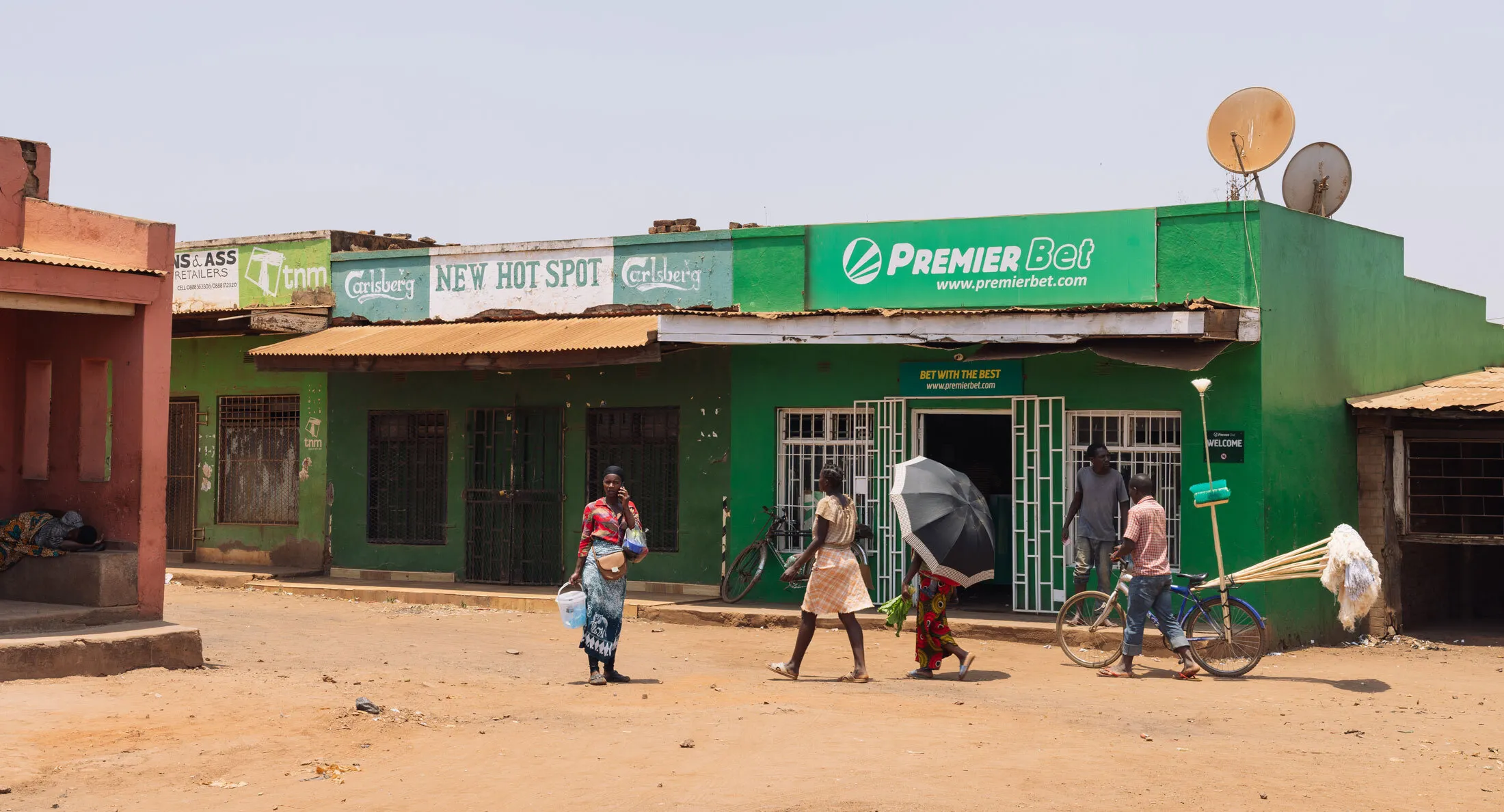 A betting shop in Malawi.