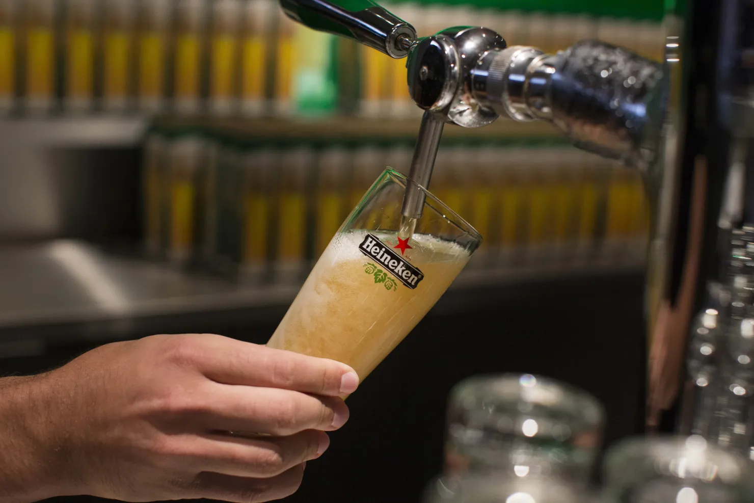 Operations Inside The Heineken Experience Bar Ahead Of Heineken NV's Half-Year Results
