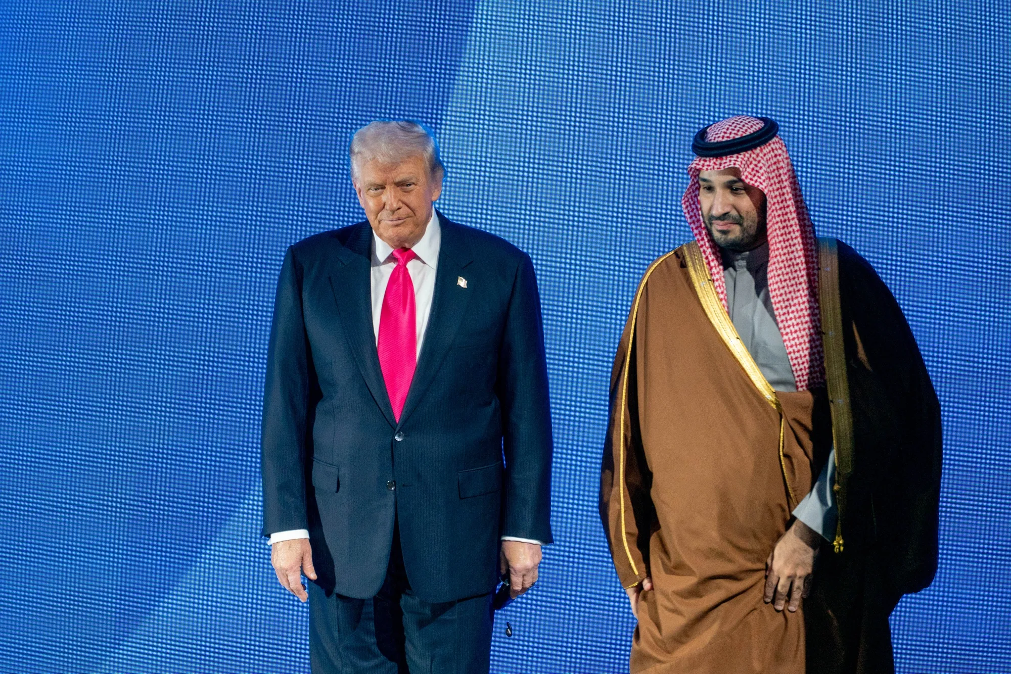 US President Donald Trump and Mohammed bin Salman, Saudi Arabia's crown prince, during the US-Saudi Investment Forum&nbsp;in Washington on&nbsp;Nov. 19.