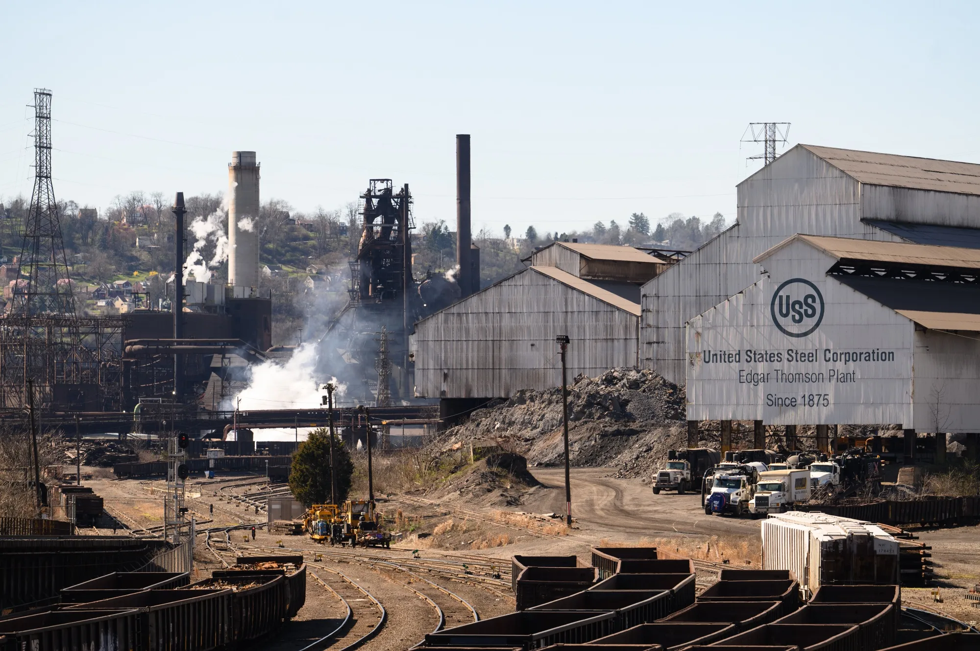 A United States Steel Corp. steel mill in Braddock, Pennsylvania.