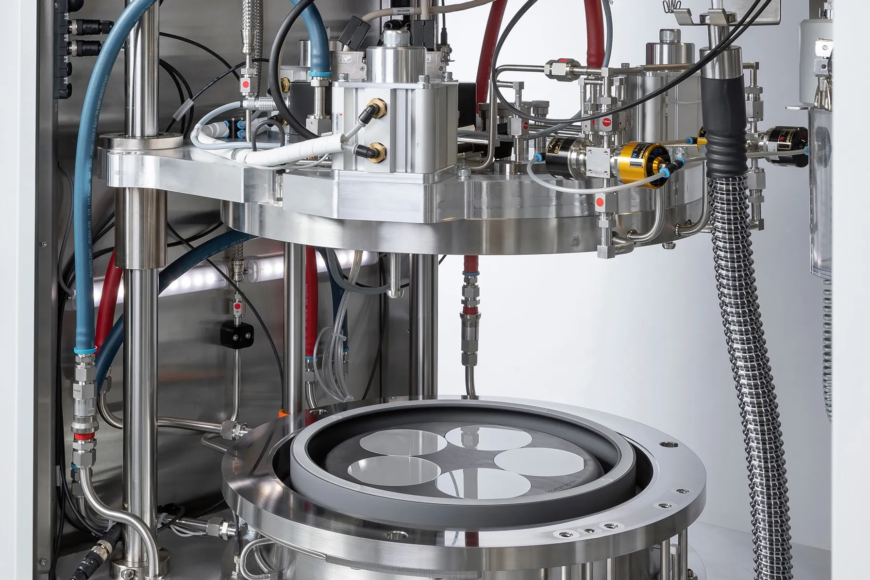Aixtron’s tools are used in the deposition of compound semiconductors such as gallium nitride and silicon carbide.