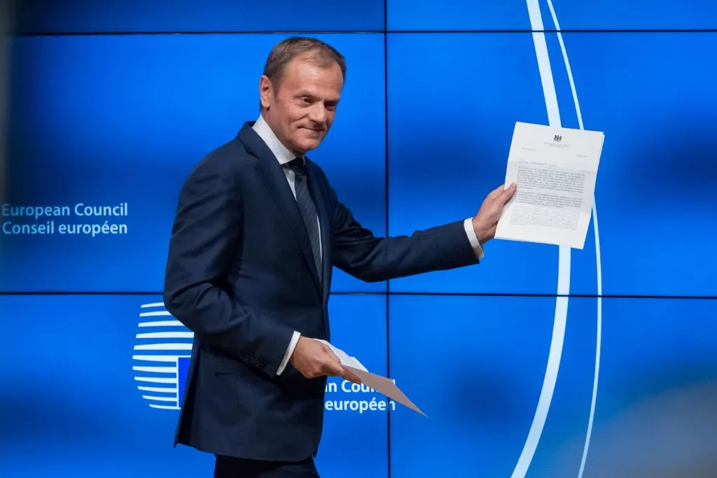 Donald Tusk greets Brexit with composure.
