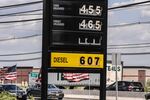 Fuel prices at a gas station in Franklin Park, New Jersey, U.S., on Tuesday, May 17, 2022. From record prices to blowout spreads and falling stockpiles, a handful of financial and physical indicators are pointing to expensive and possibly tighter gasoline markets across the US this summer.