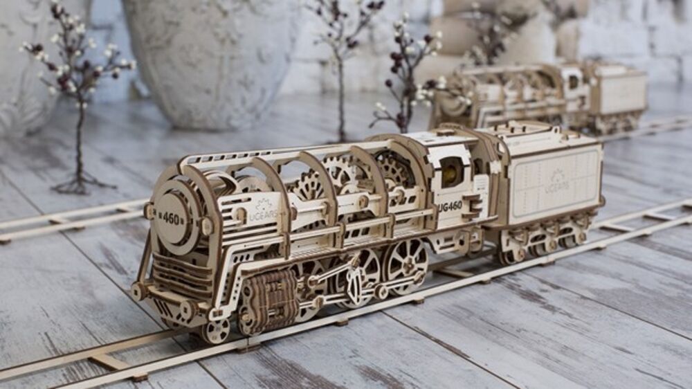 wooden christmas train set