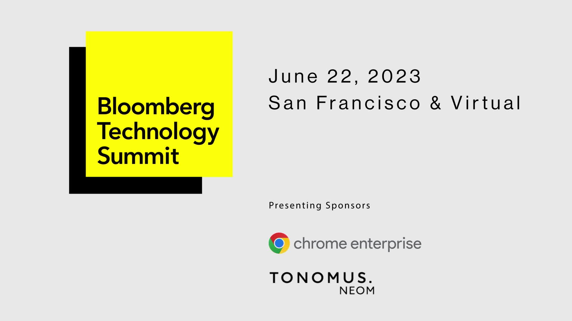 Watch Bloomberg Technology Summit Tech's Turning Point Bloomberg