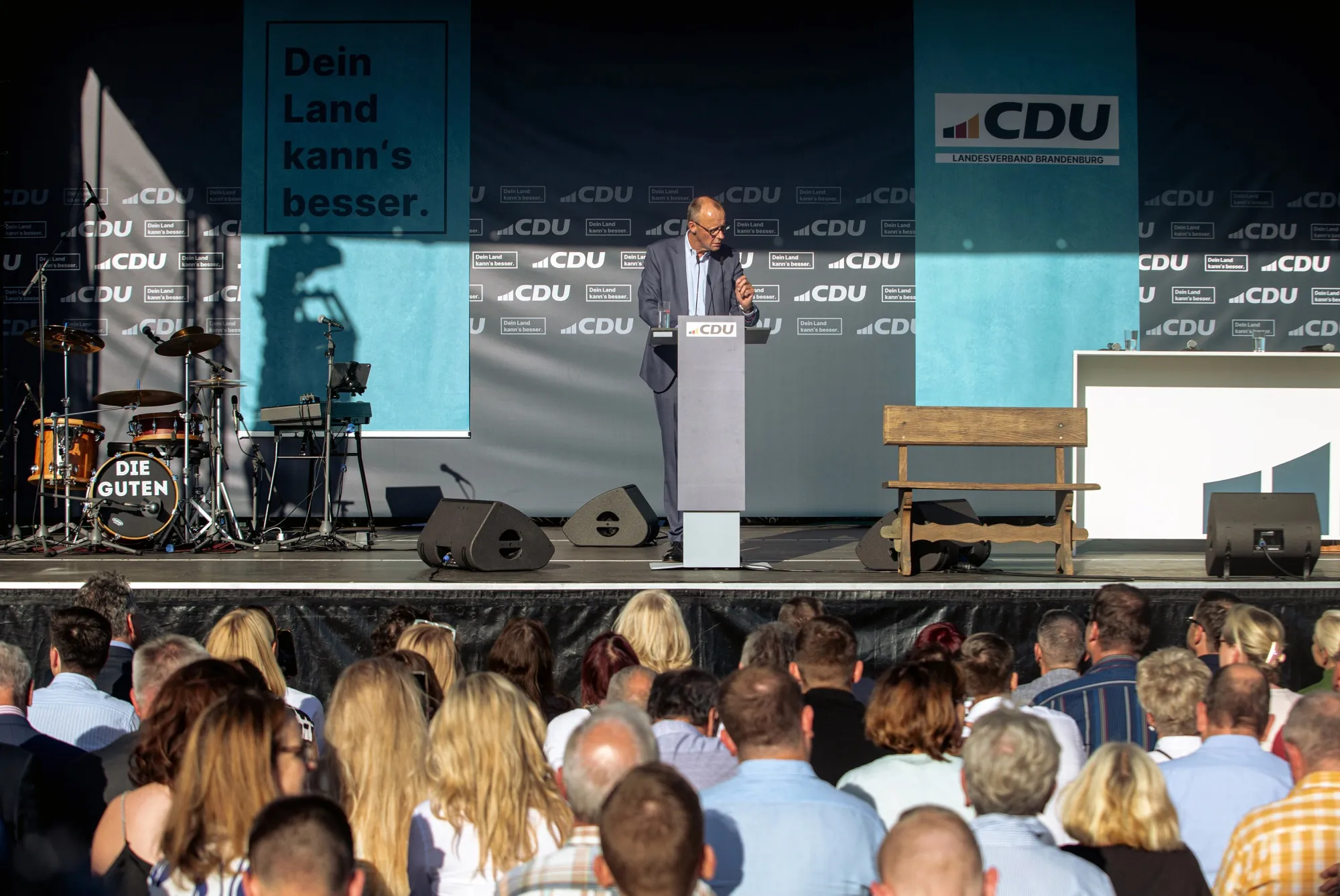 Friedrich Merz campaigning at&nbsp;a Christian Democratic Union&nbsp;rally in Potsdam, Germany, on Sept. 21.&nbsp;