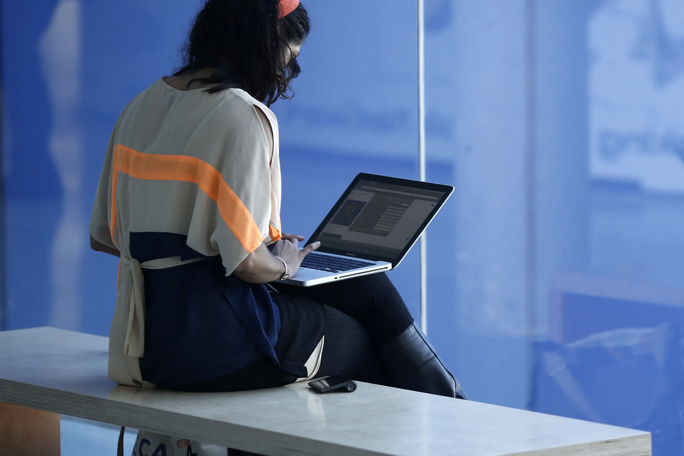 tech girl female computer