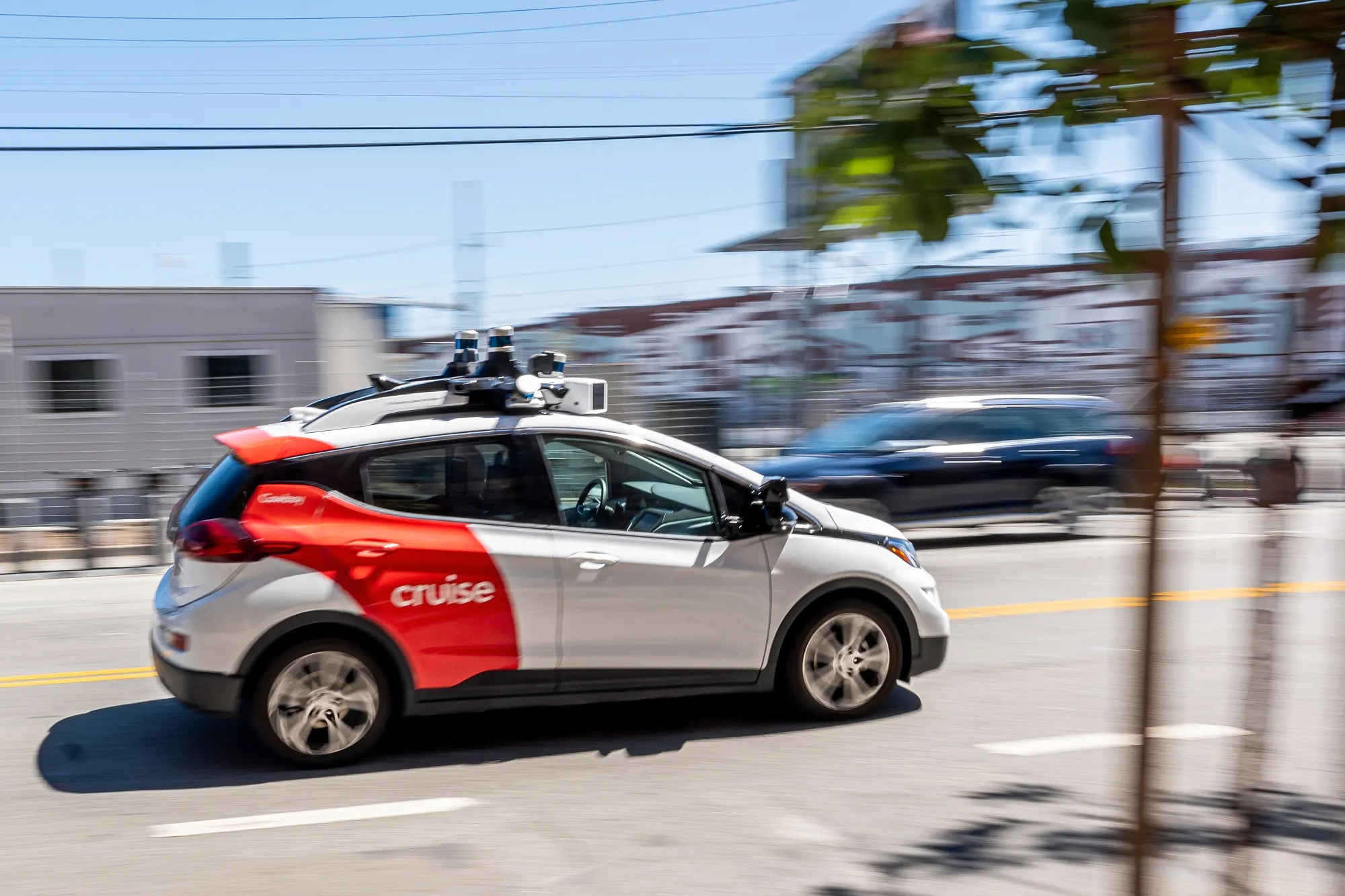 A Cruise autonomous taxi in San Francisco, California, on Aug. 10.