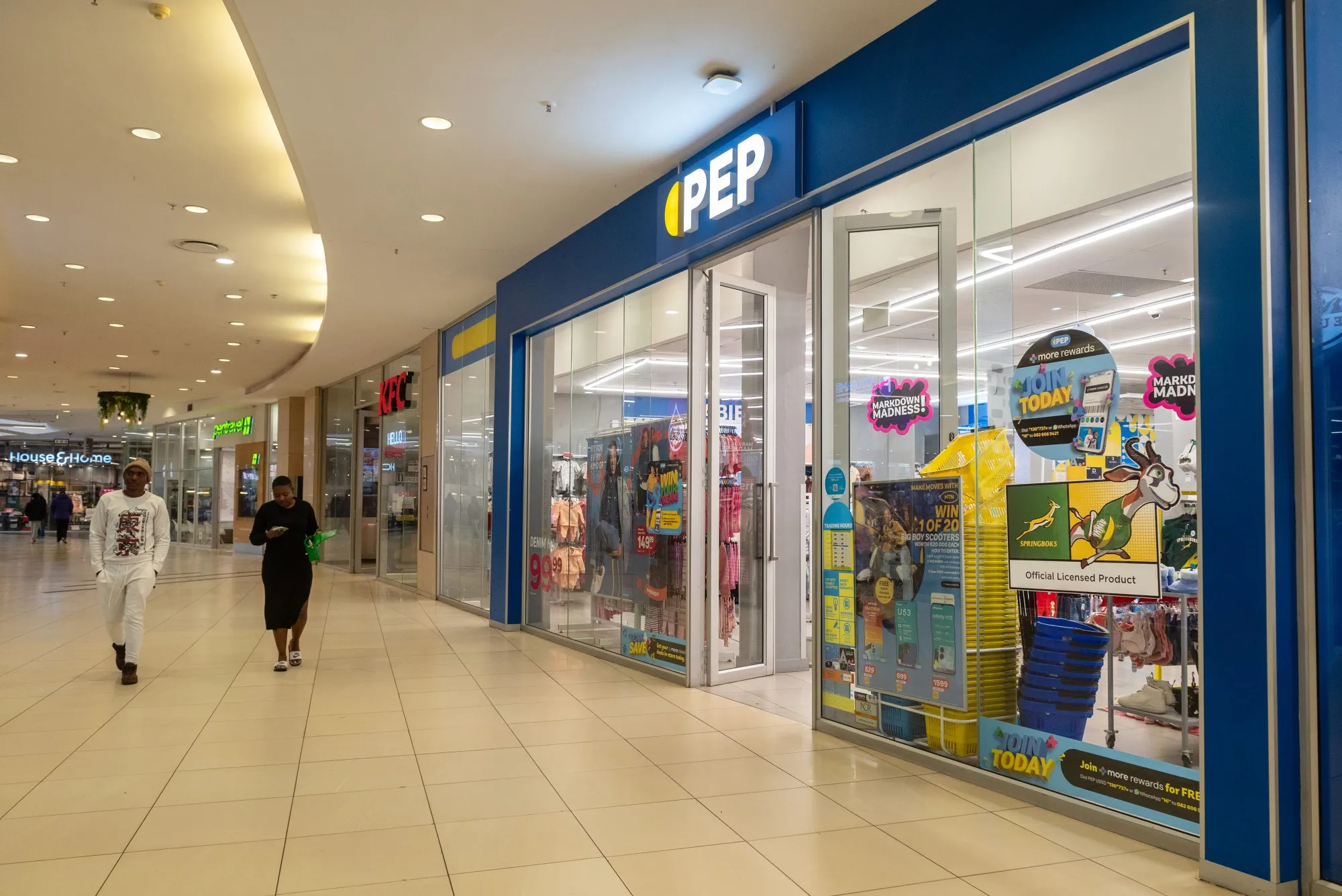 A PEP store in Boksburg, South Africa.&nbsp;