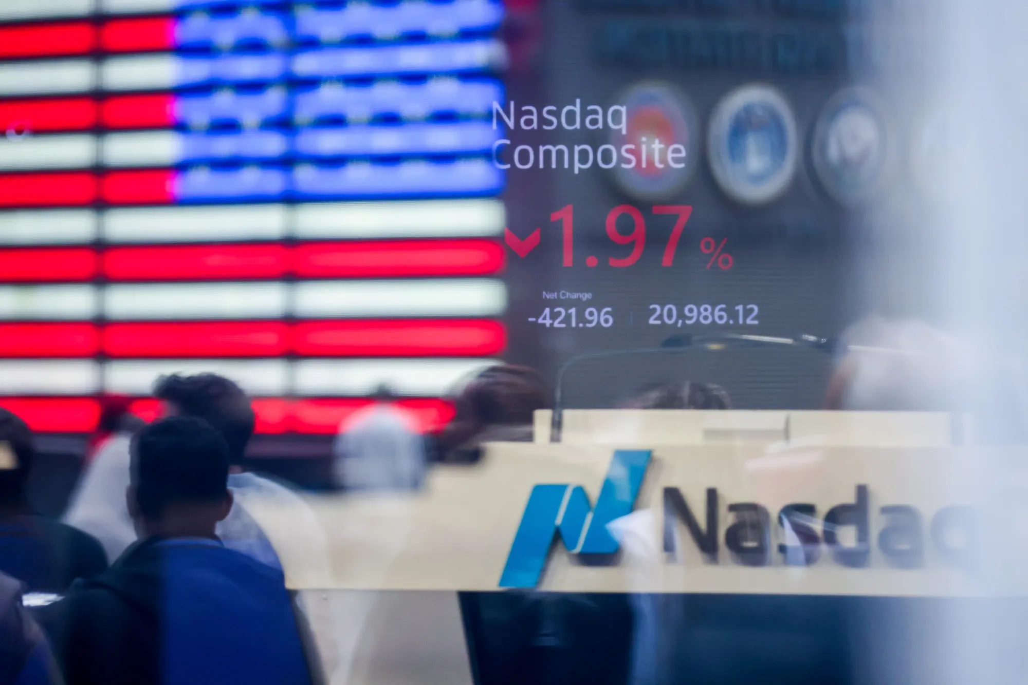 The Nasdaq MarketSite in New York.