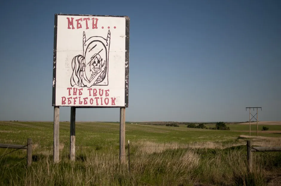 A sign of the times in rural America.