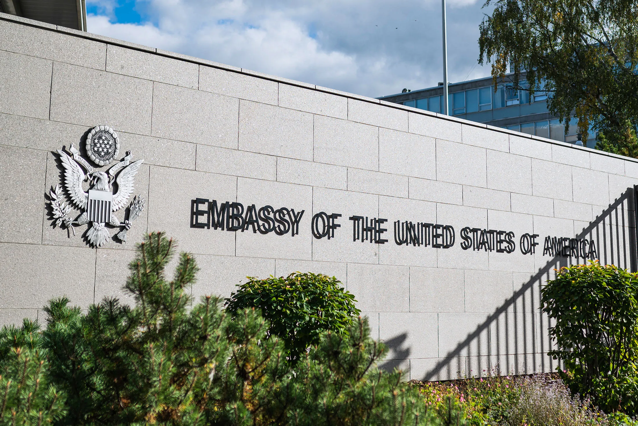 The US Embassy&nbsp;in Stockholm, Sweden.