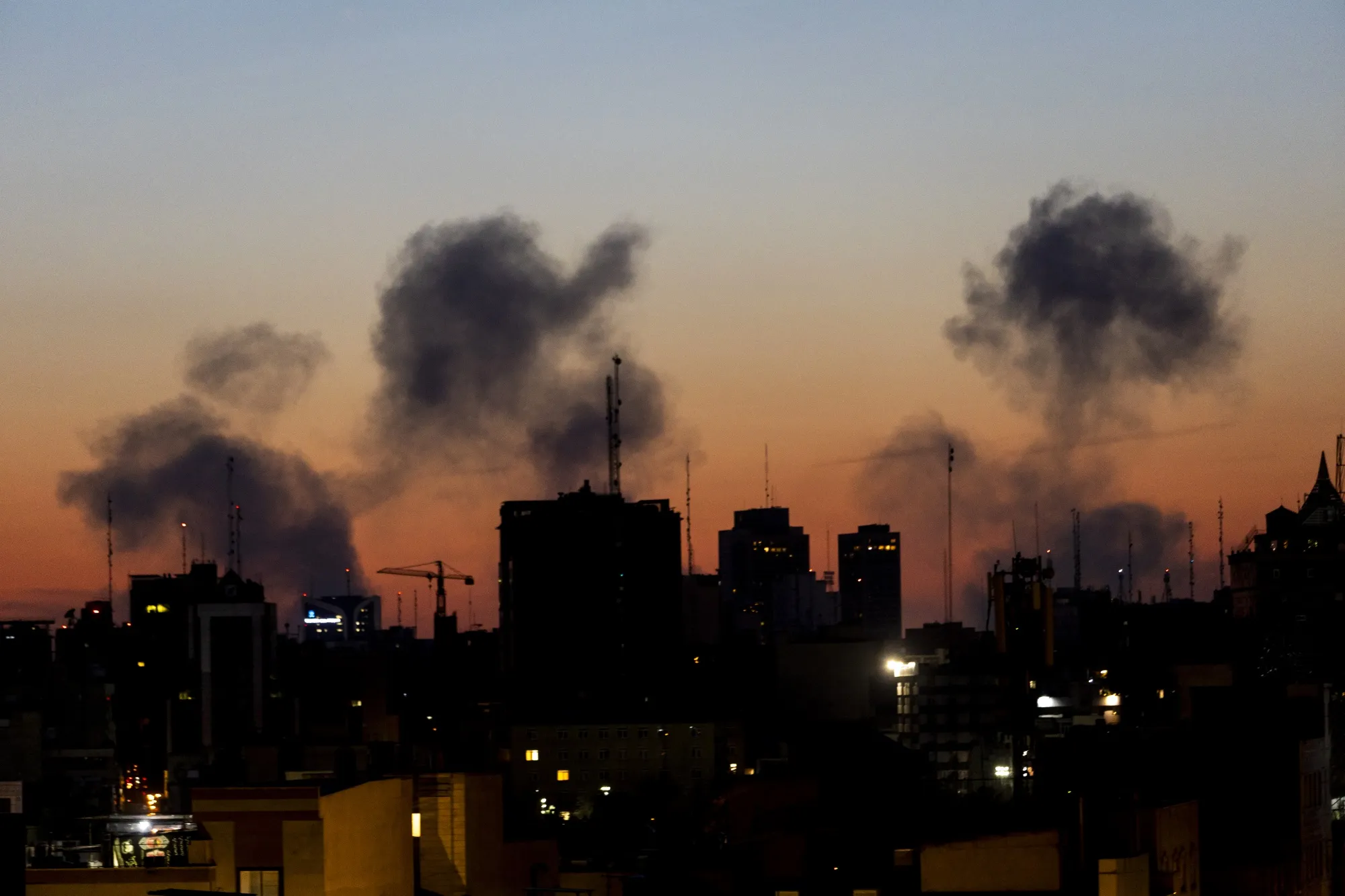 Smoke rises from an airstrike in Tehran, Iran,&nbsp;on March 6.