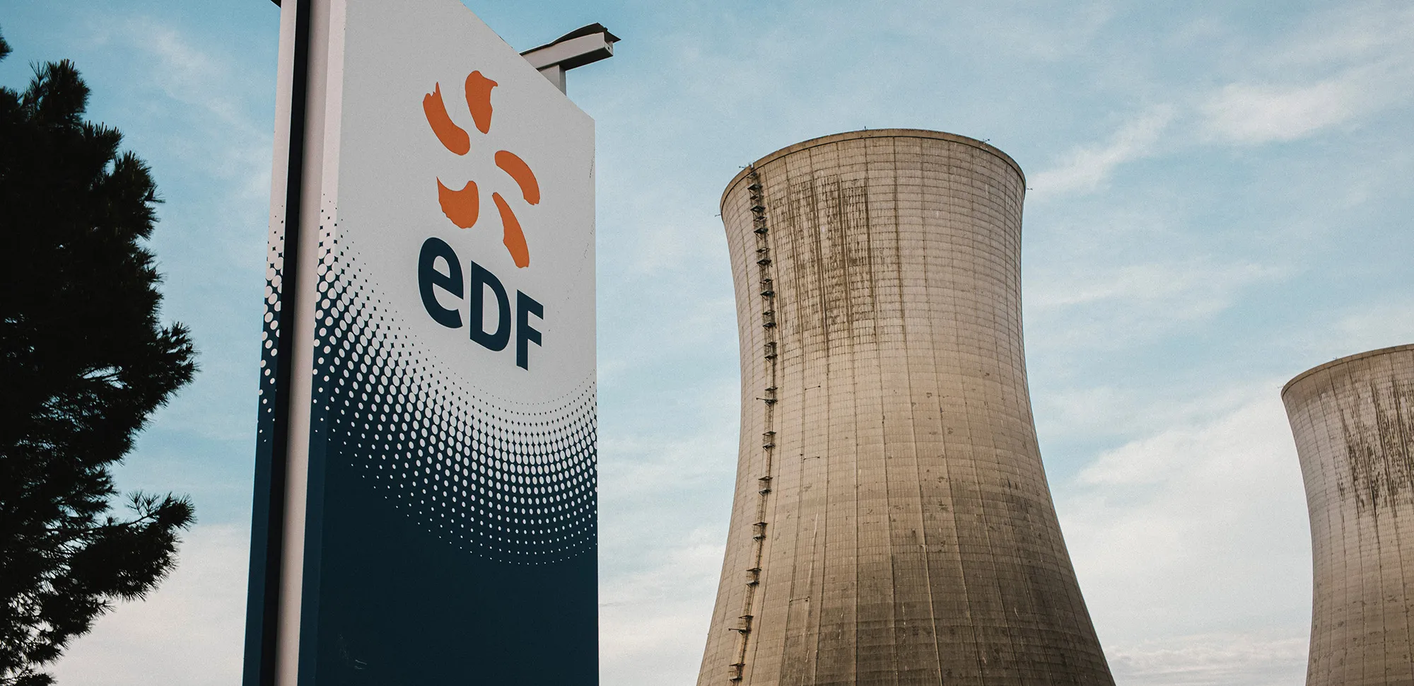 Cooling towers of a nuclear power plant, in Saint-Paul-Trois-Chateaux, France.